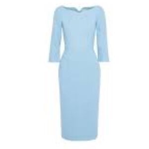 Goat Drew Wool Crepe Dress Light blue Size 8